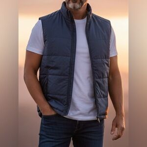 Gavin Green Navy Quilted Vest